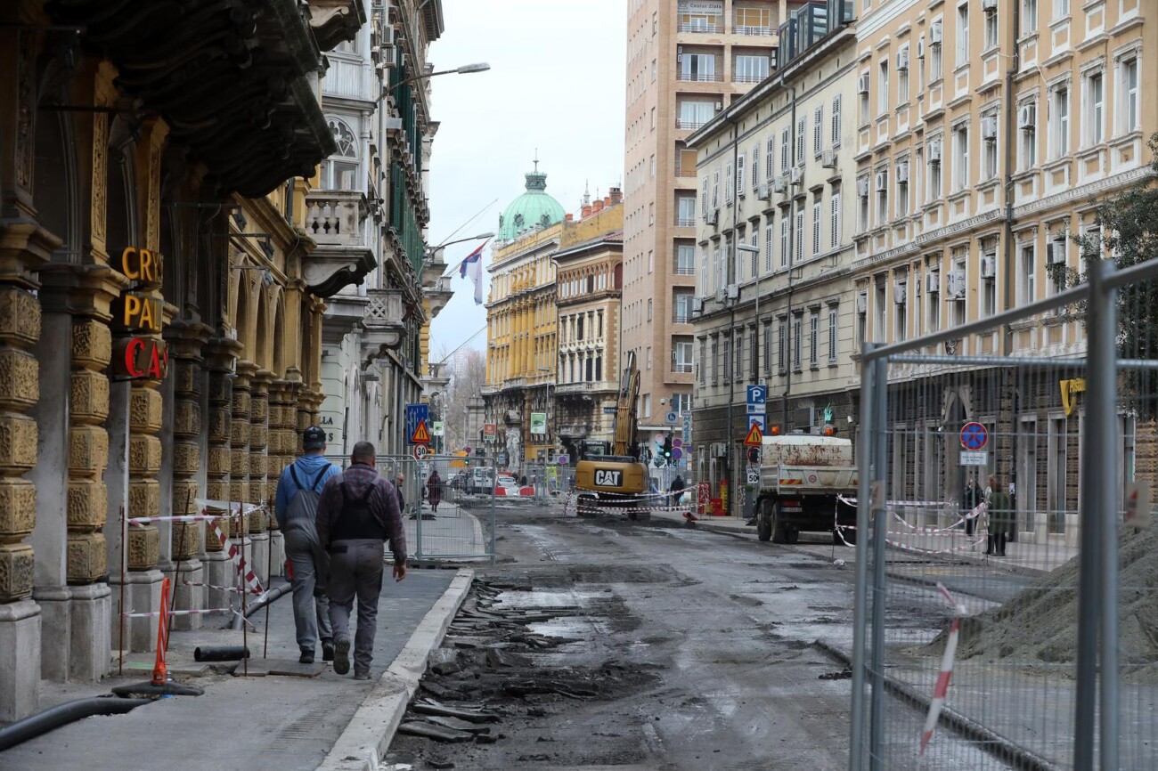 Rijeka: Radovi u Adamićevoj ulici Rijeka: Radovi u Adamićevoj ulici