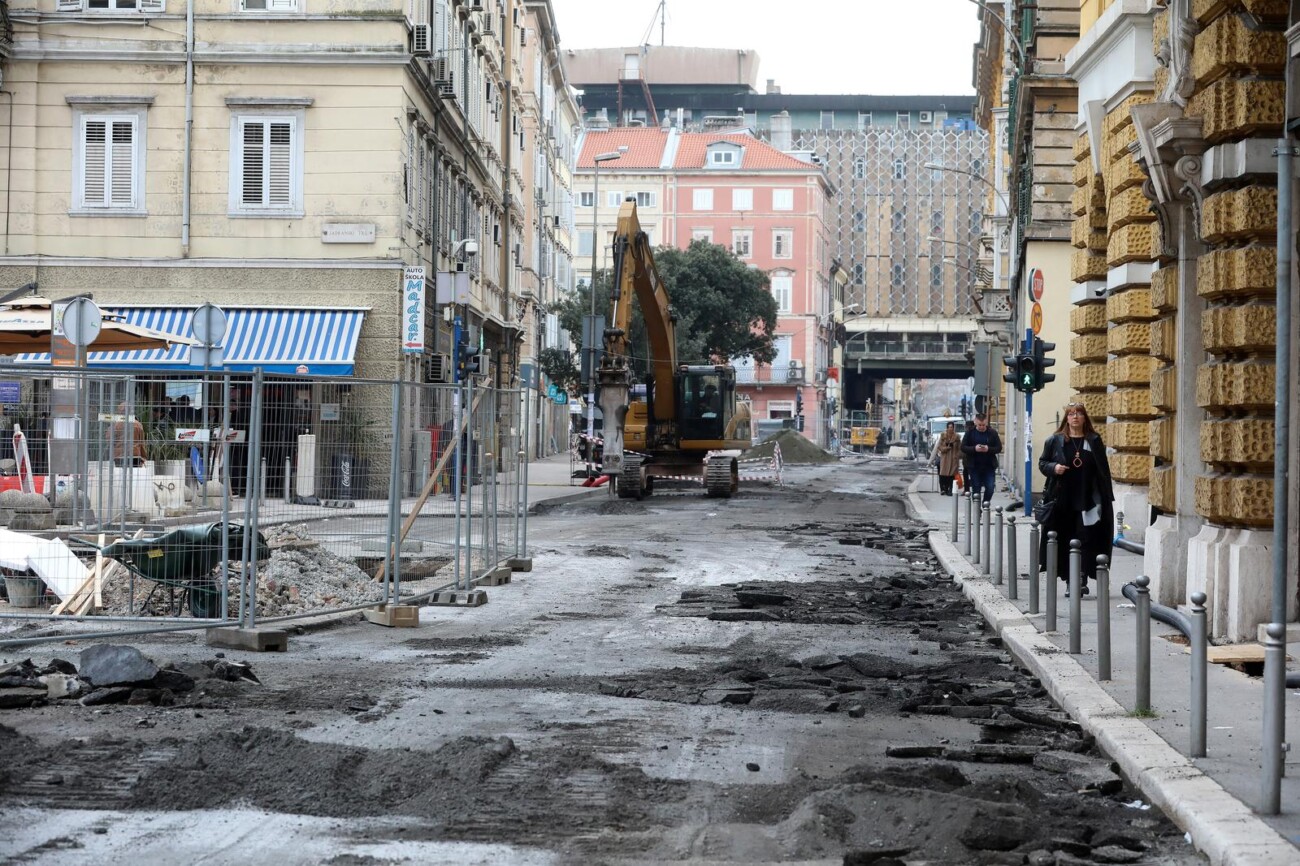 Rijeka: Radovi u Adami??evoj ulici Rijeka: Radovi u Adami??evoj ulici