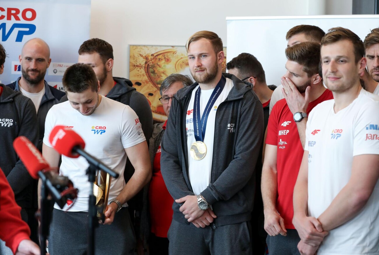 Zagreb: Zlatna hrvatska vaterpolska reprezentacija vratila se sa Svjetskog prvenstva