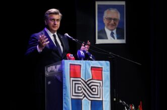 Andrej Plenković na 34. obljetnici osnutka HDZ-a u Rijeci Andrej Plenković na 34. obljetnici osnutka HDZ-a u Rijeci