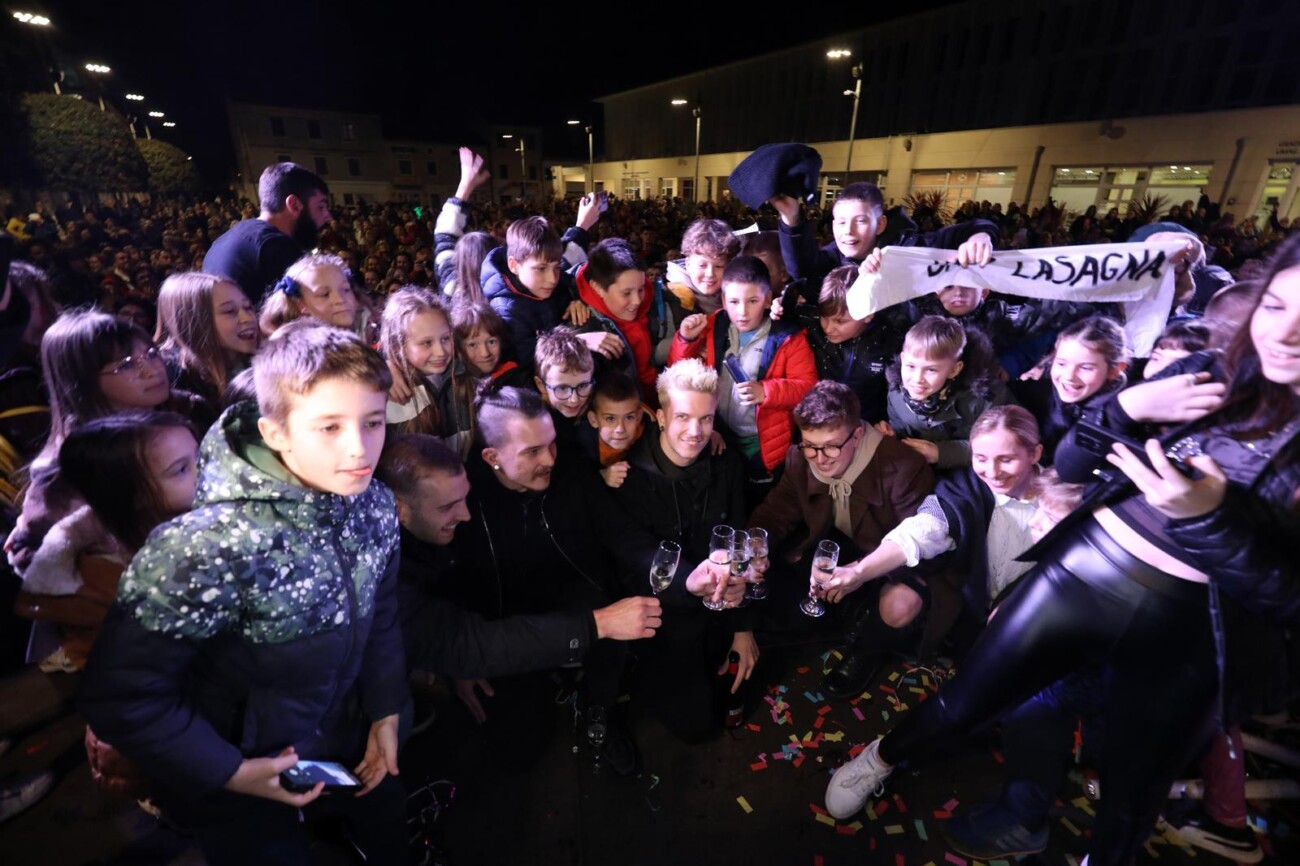 Umag: Doček Marka Purišića poznatog kao Baby Lasagna