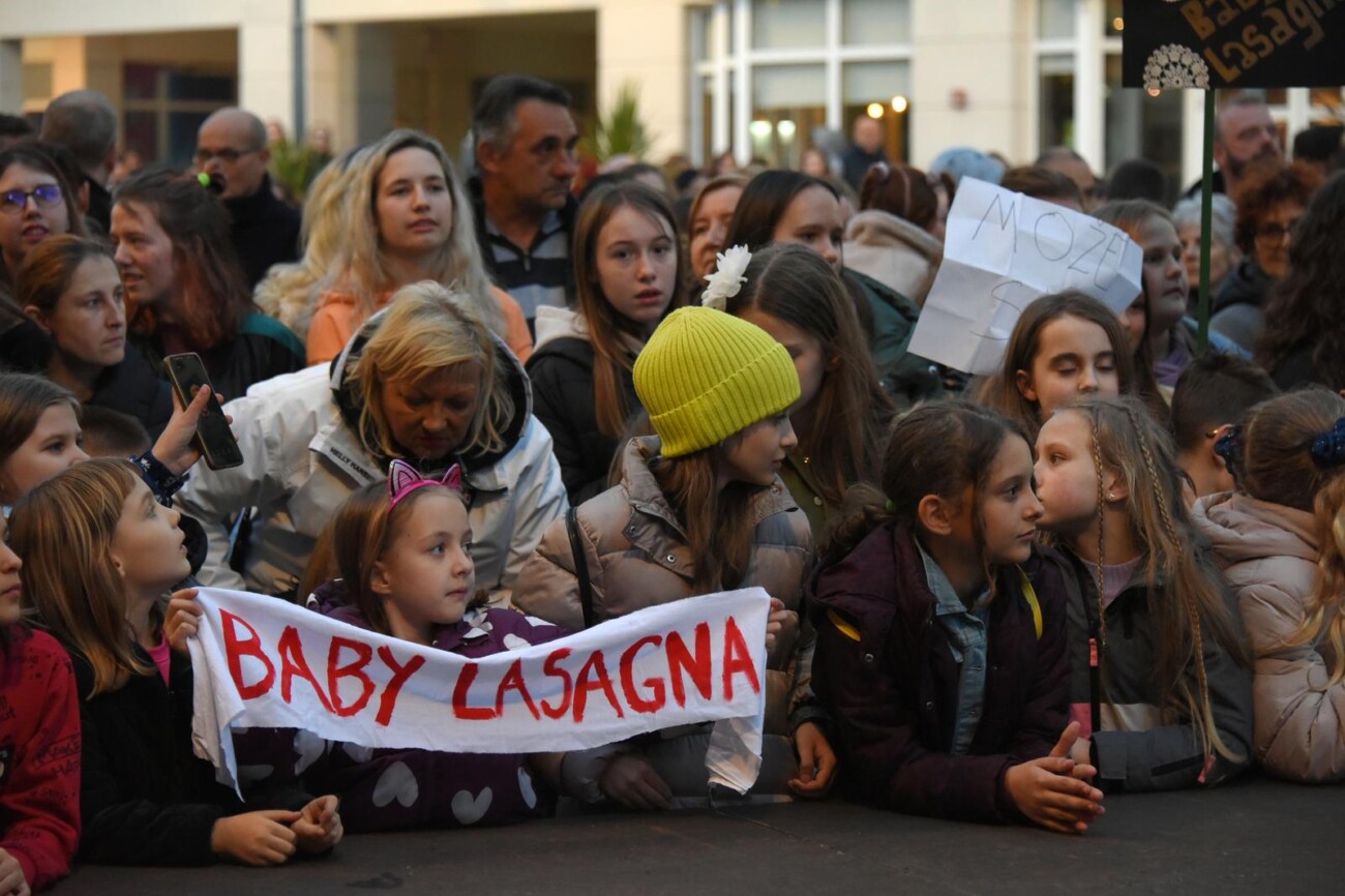 Umag: Doček Marka Purišića poznatog kao Baby Lasagna