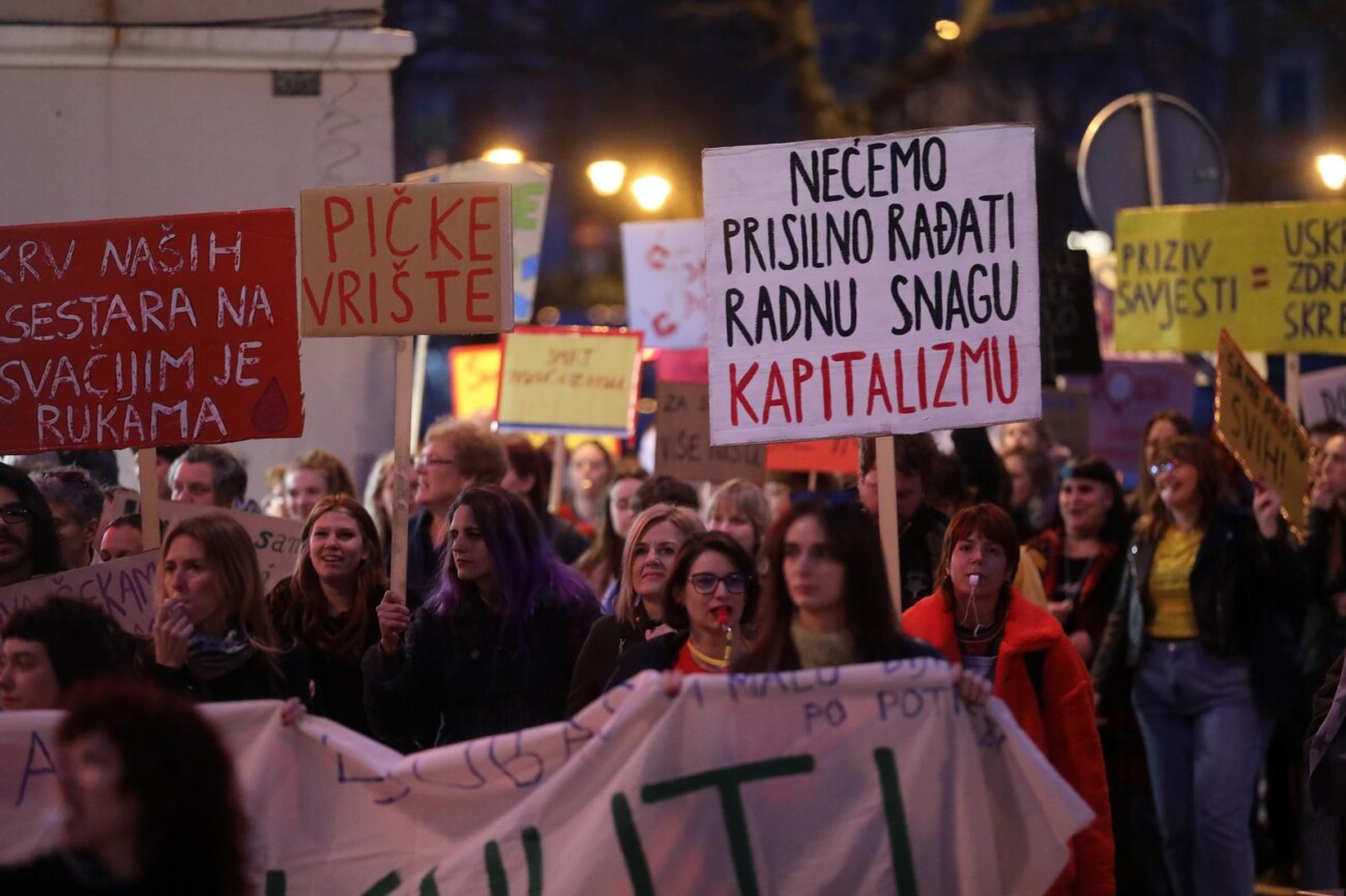 Rijeka: Povorka Prosvjedni marš za Osmi mart