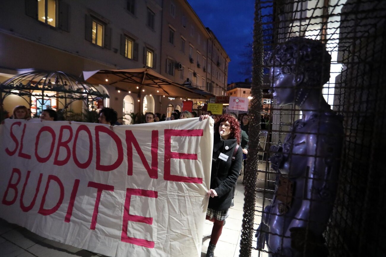 Rijeka: Povorka Prosvjedni marš za Osmi mart