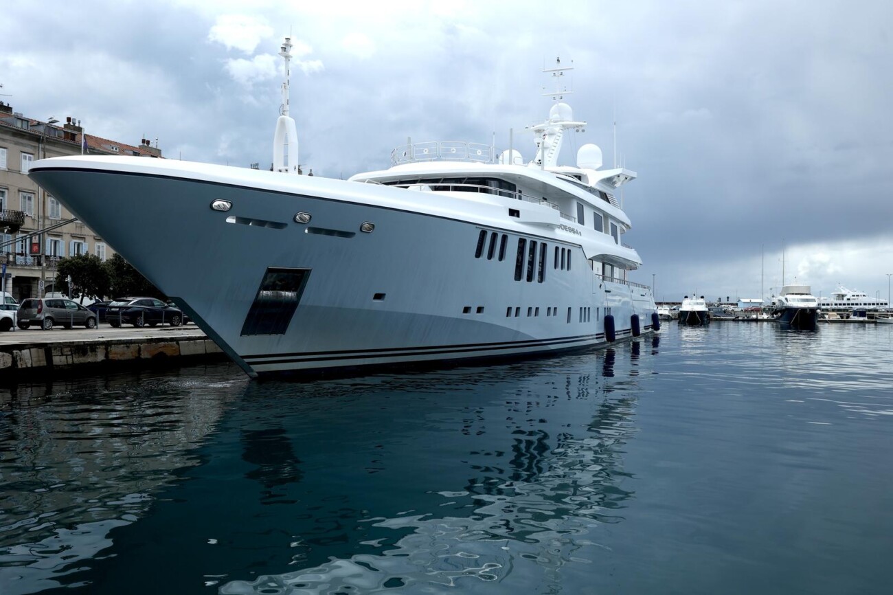 Jahta Odessa II, u vlasništvu milijardera Lena Blavatnika, privezana je u riječkoj luci Jahta Odessa II, u vlasništvu milijardera Lena Blavatnika, privezana je u riječkoj luci