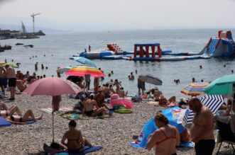 Rijeka: Mravinjak na plaži pod stadionom na Kantridi