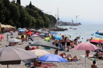 Rijeka: Mravinjak na plaži pod stadionom na Kantridi