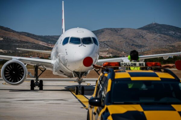 Kaštel Štafilić: Doček novog aviona u floti Croatia Airlinesa Airbus A220 na redovnoj liniji Zagreb – Split