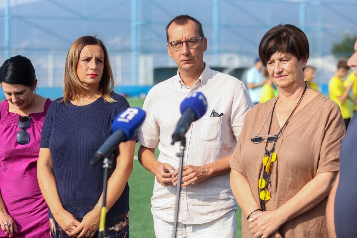 Rijeka: Obilazak uređenog pomoćnog igrališta stadiona Kantrida