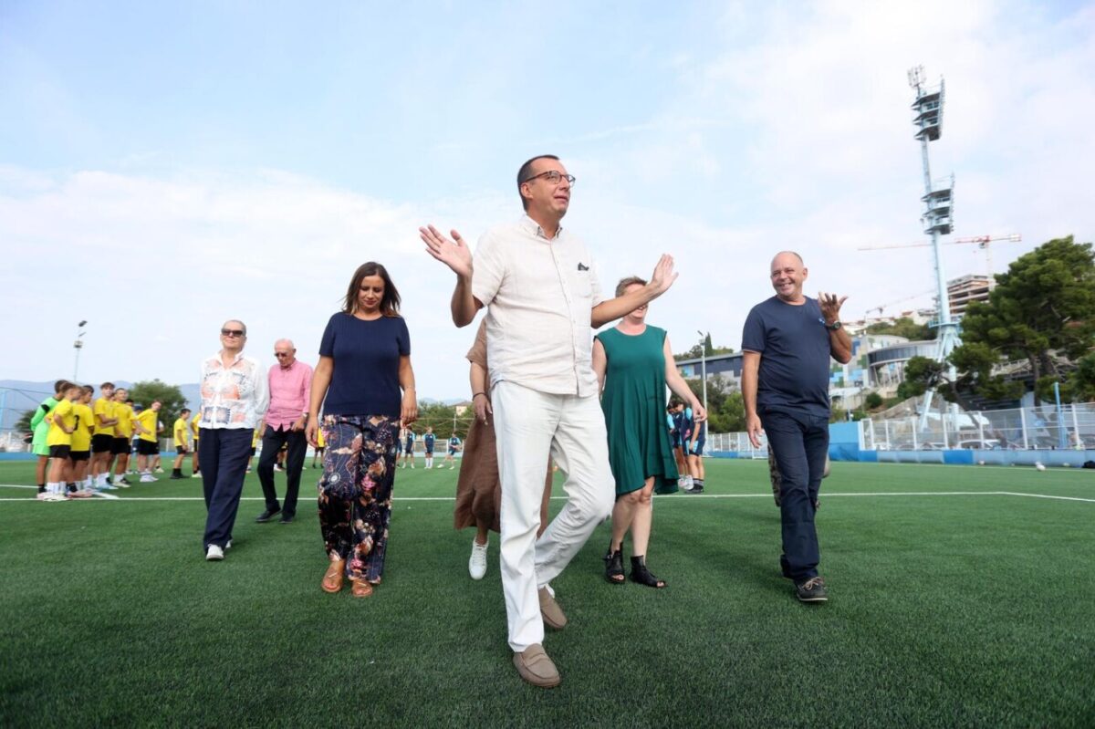 Rijeka: Obilazak uređenog pomoćnog igrališta stadiona Kantrida