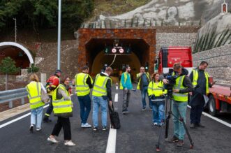 Obilazak dovršene nove cijevi Tunela Učka koja se danas pušta u promet