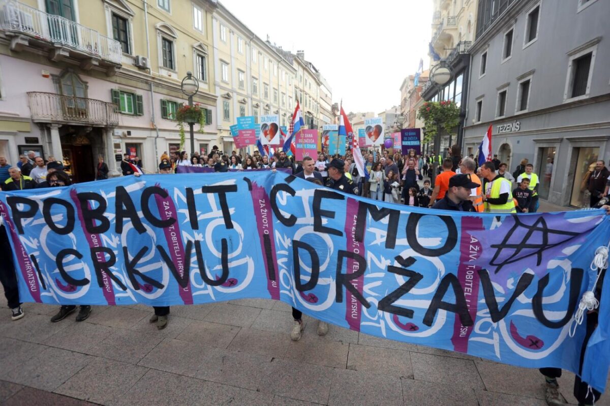 Rijeka: Odran Hod za ivot, pratili ih prosvjednici