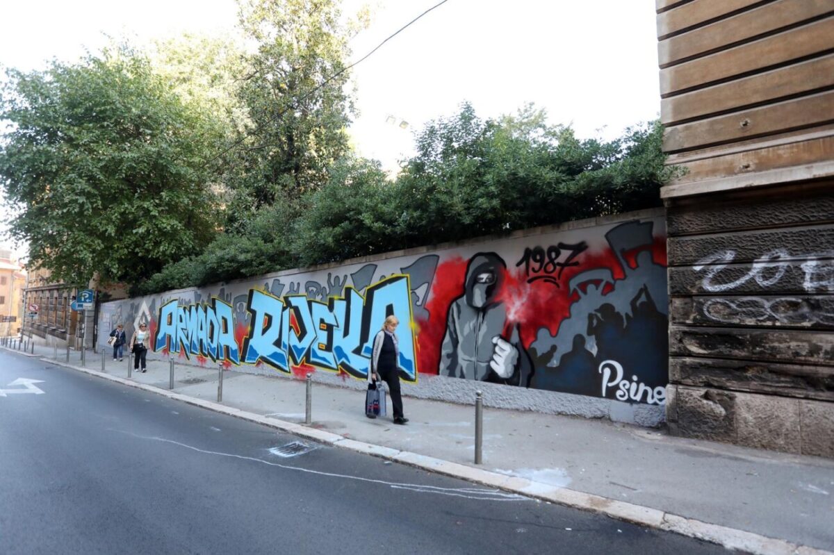 Rijeka: Novi mural Armade na zidu u ulici Pomerio