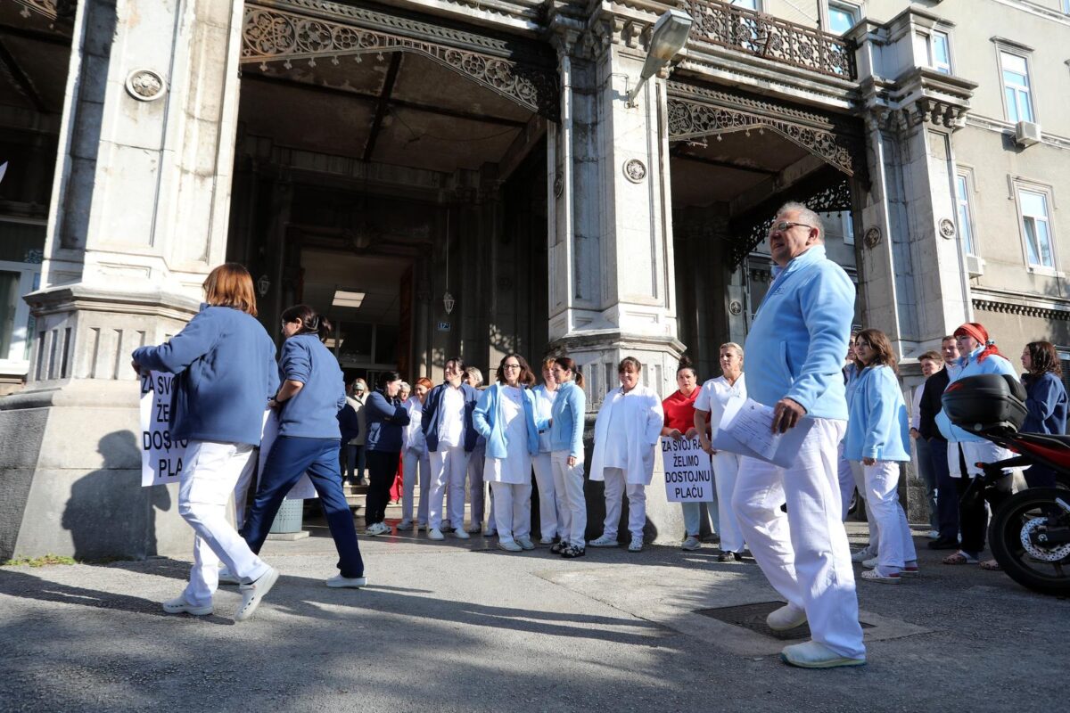 Rijeka: trajk medicinskih djelatnika u KBC-u Rijeka