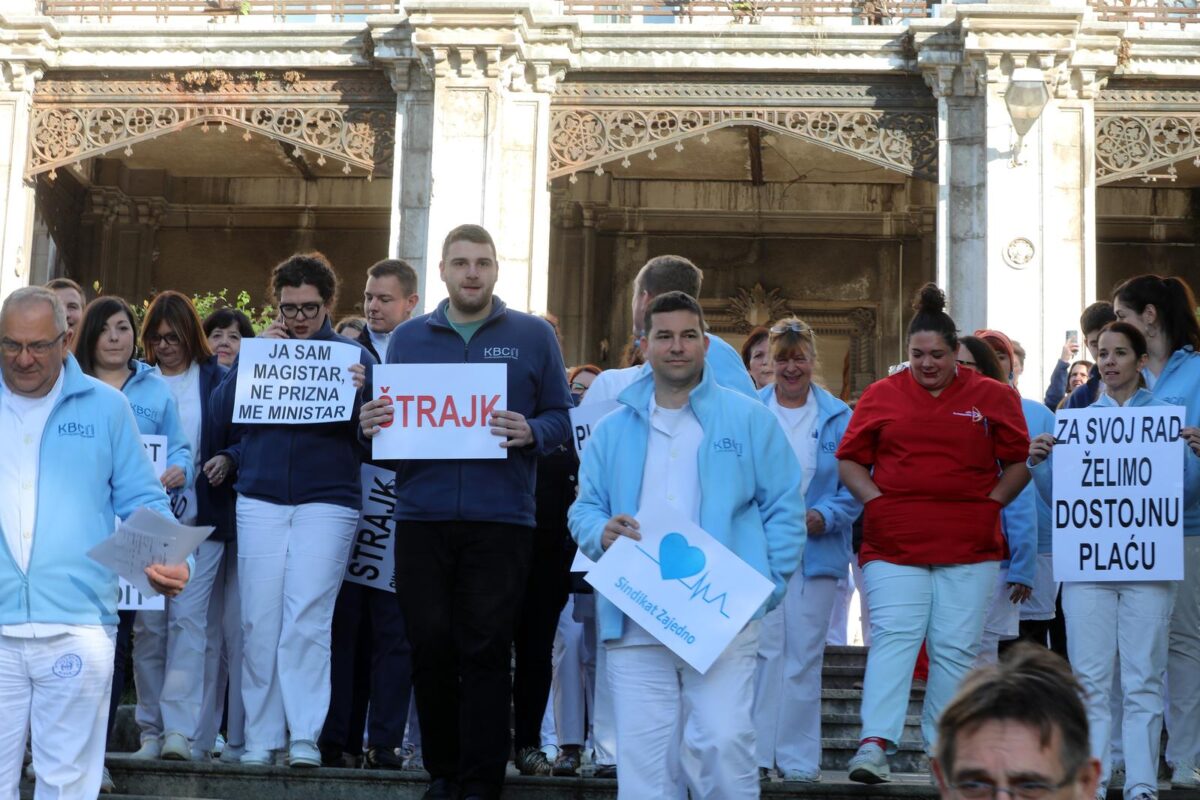 Rijeka: Štrajk medicinskih djelatnika u KBC-u Rijeka