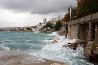 Rijeka: Jako jugo na moru pred Rijekom