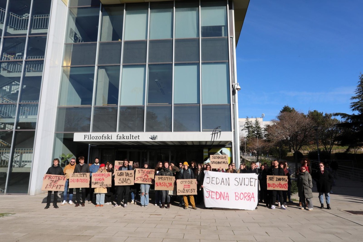 Rijeka: Prosvjed podrke rije?kih studenata kolegama u Srbiji