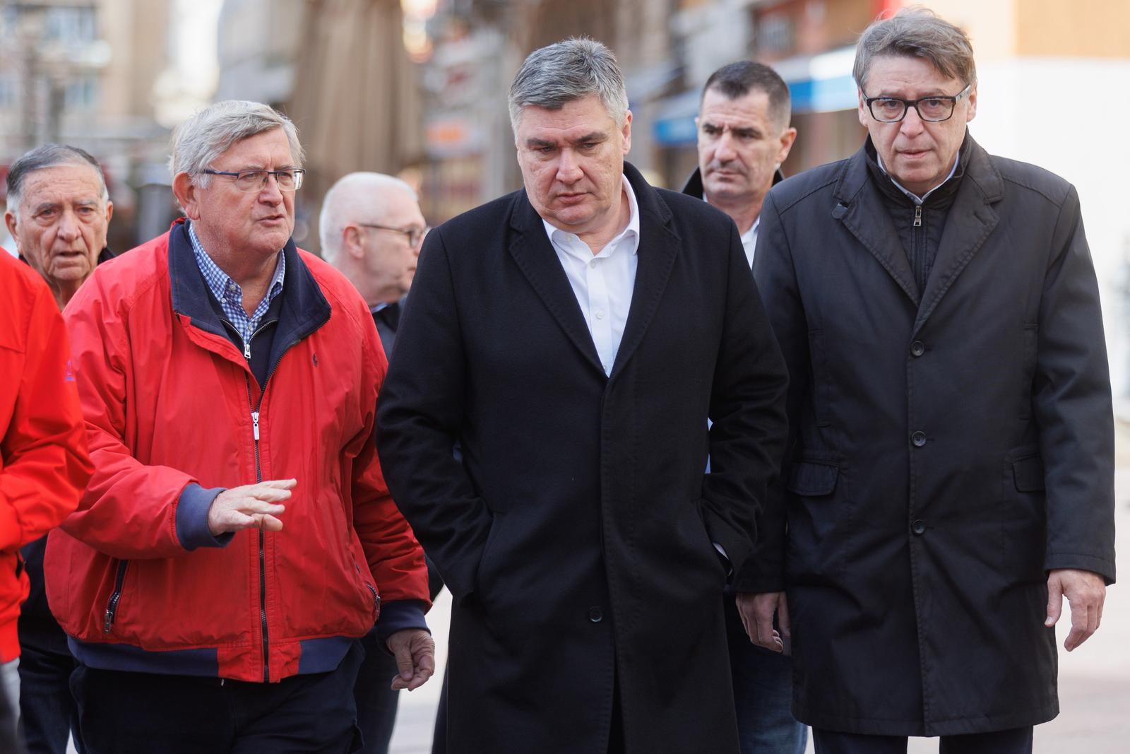 Predsjednik Republike Zoran Milanović prikupljao je potpise birača za podršku predsjedničke kandidature u Rijeci