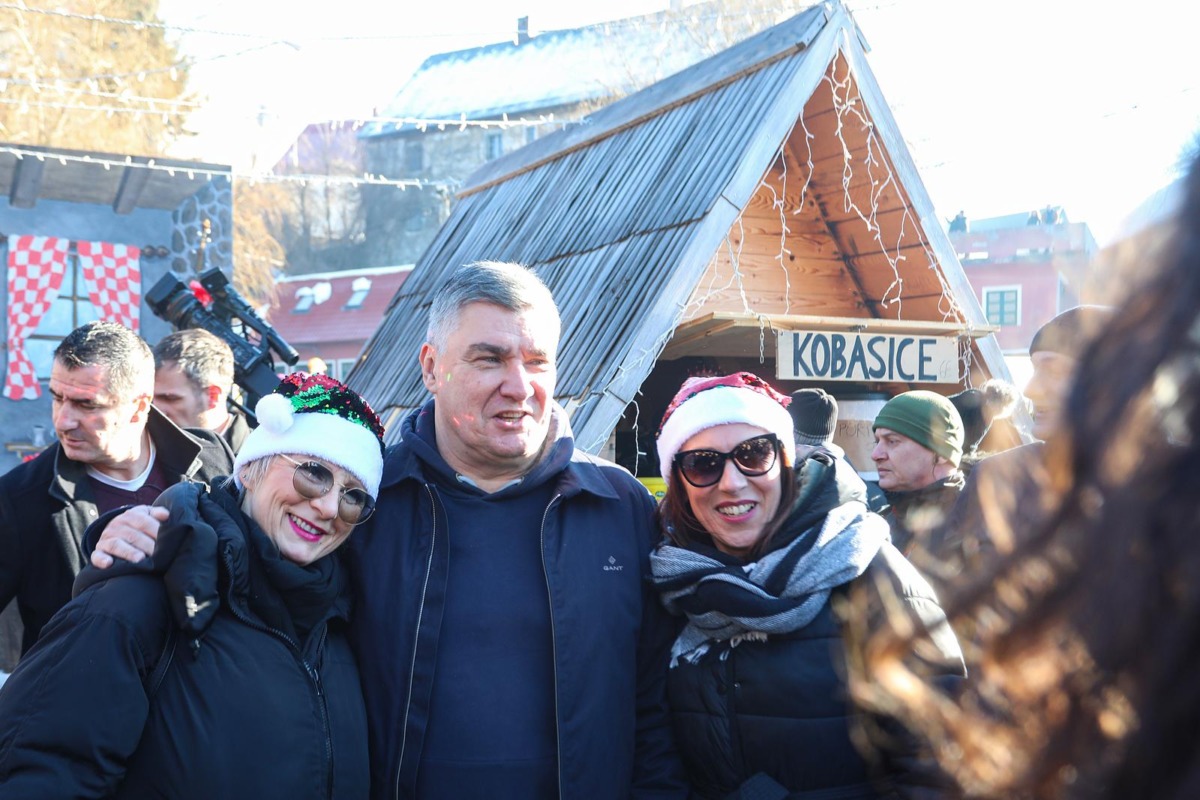 Predsjednik Zoran Milanović na tradicionalnom dočeku Nove godine u podne u Fužinama