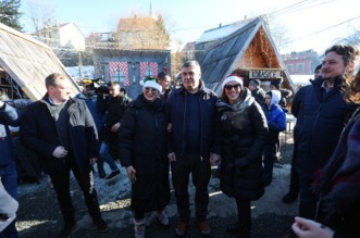 Predsjednik Zoran Milanović na tradicionalnom dočeku Nove godine u podne u Fužinama