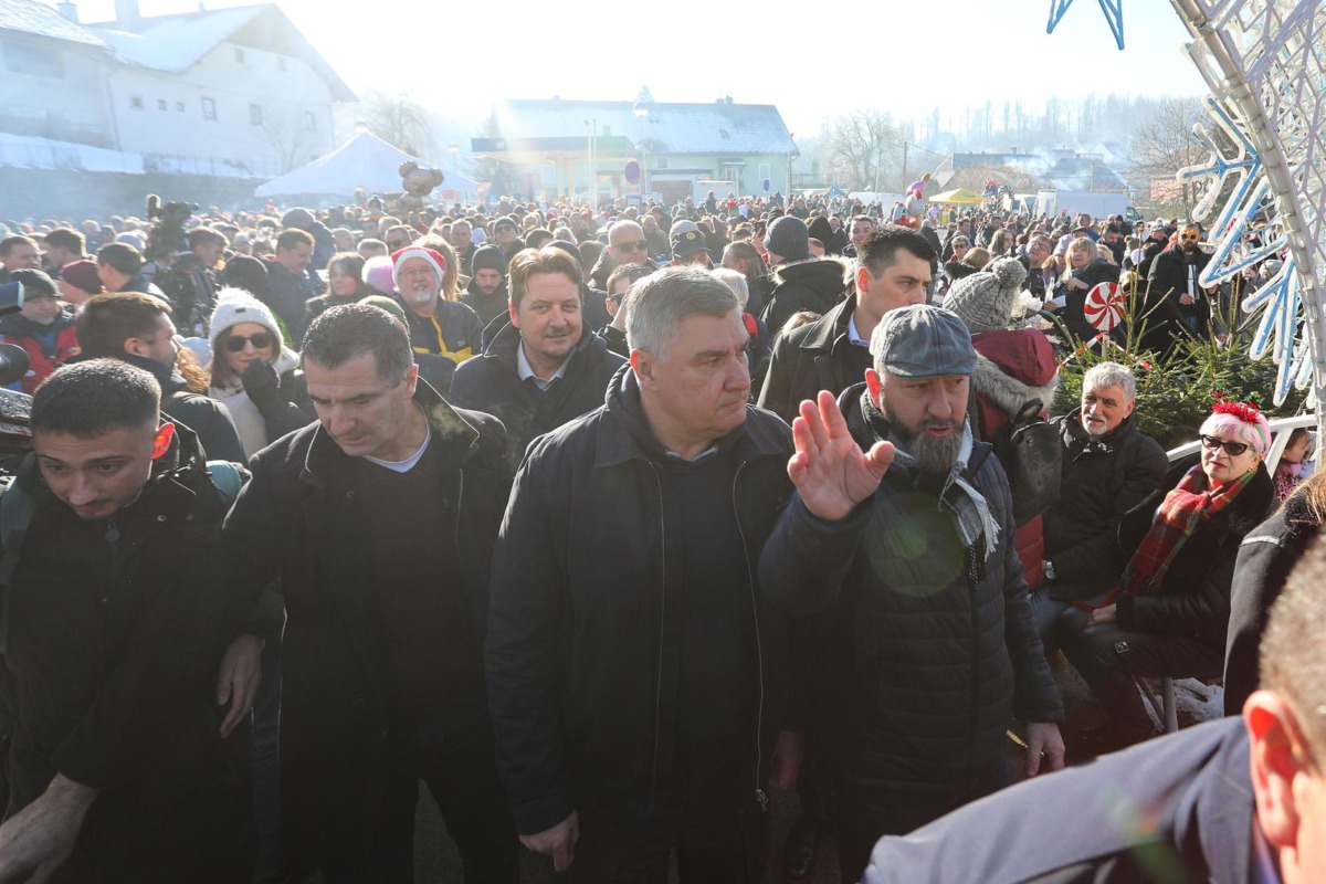 Predsjednik Zoran Milanović na tradicionalnom dočeku Nove godine u podne u Fužinama