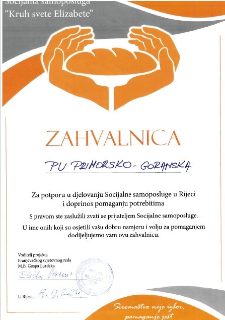 Zahvalnica – soc. sam.