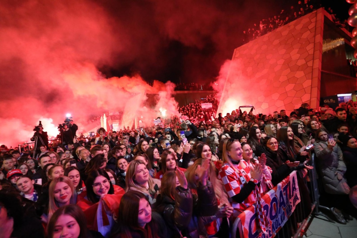 Rijeka: Doček srebrnih Tina Lučina, Filipa Glavaša i Valtera Matoševića