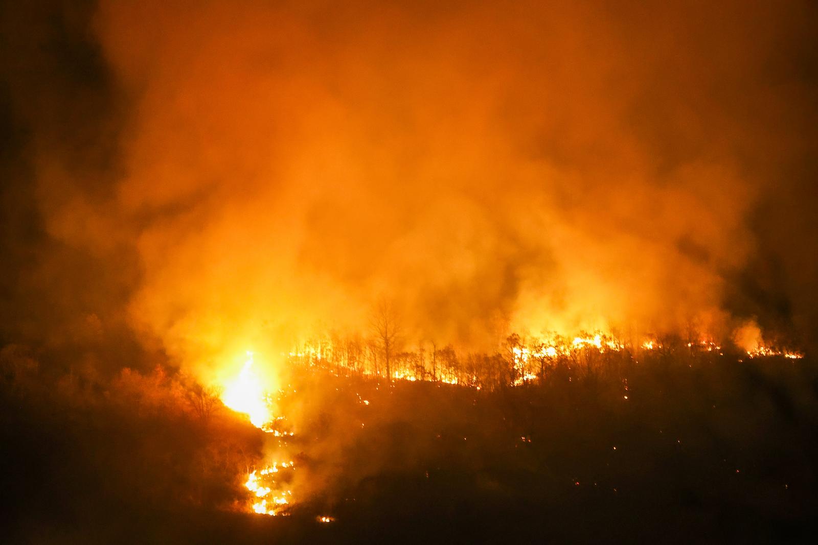 Požar koji je poslijepodne izbio podno Učke sad je pod kontrolom Požar koji je poslijepodne izbio podno Učke sad je pod kontrolom