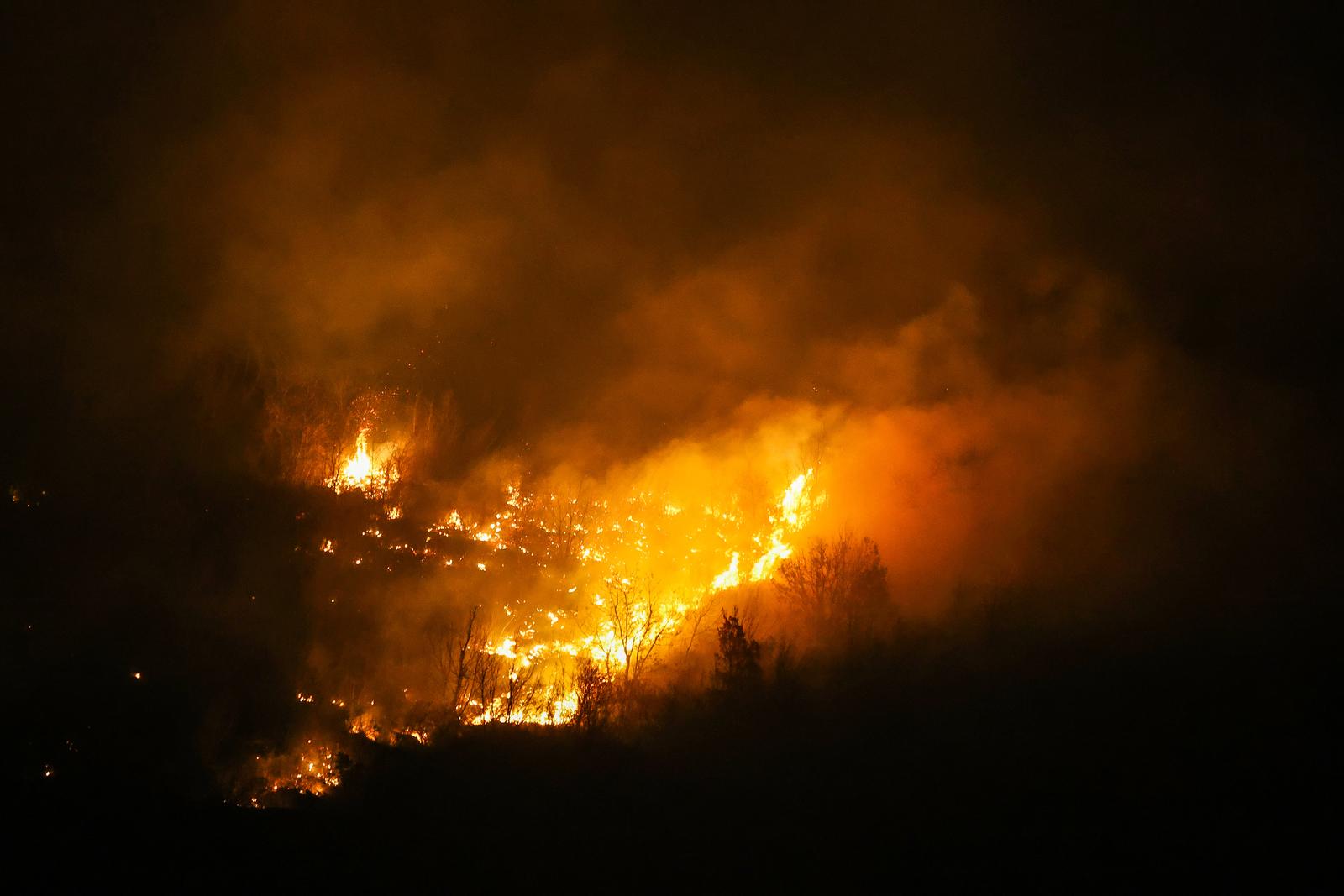 Požar koji je poslijepodne izbio podno Učke sad je pod kontrolom Požar koji je poslijepodne izbio podno Učke sad je pod kontrolom