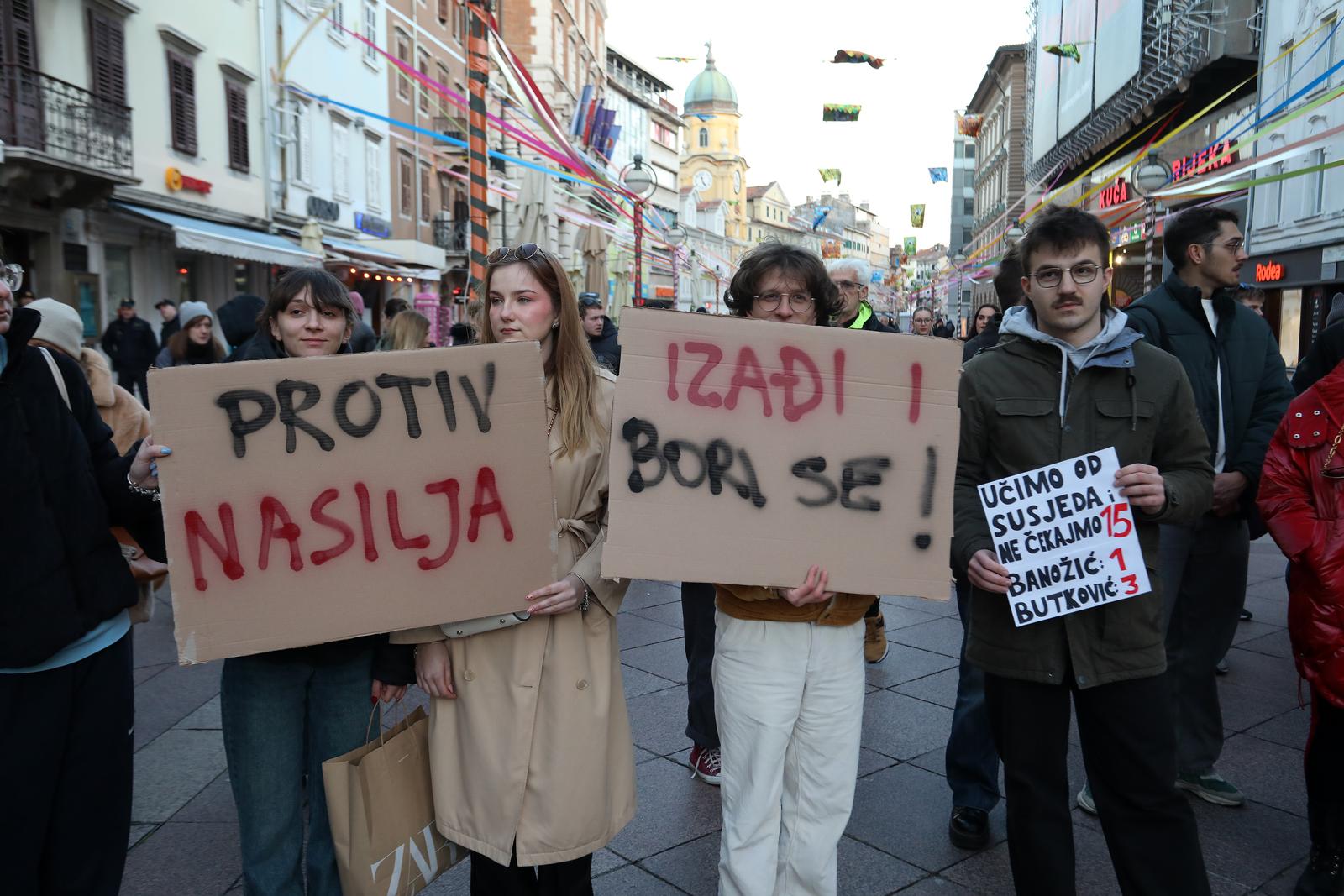 Rijeka: Skup podrške studentima u Srbiji