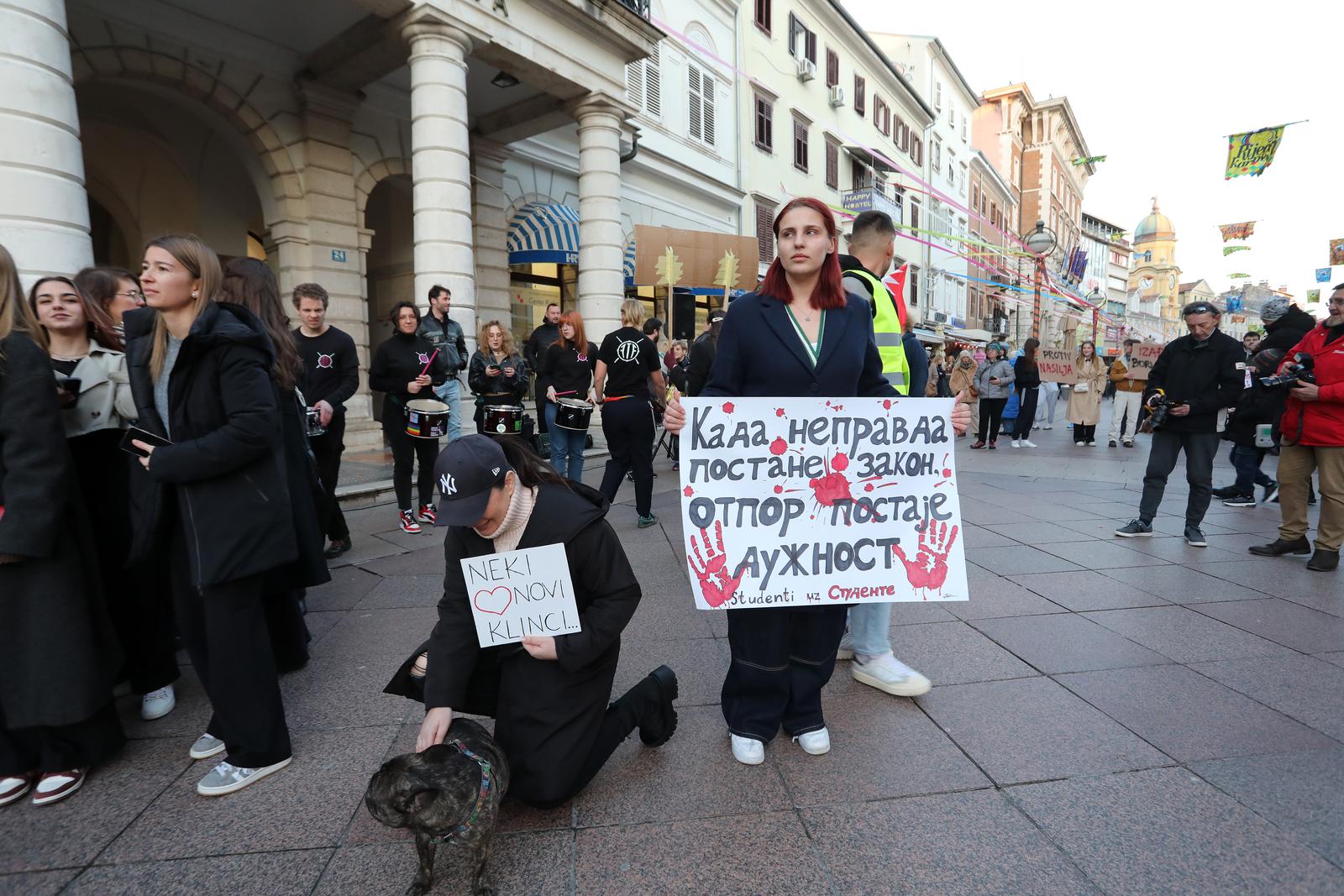 Rijeka: Skup podrške studentima u Srbiji