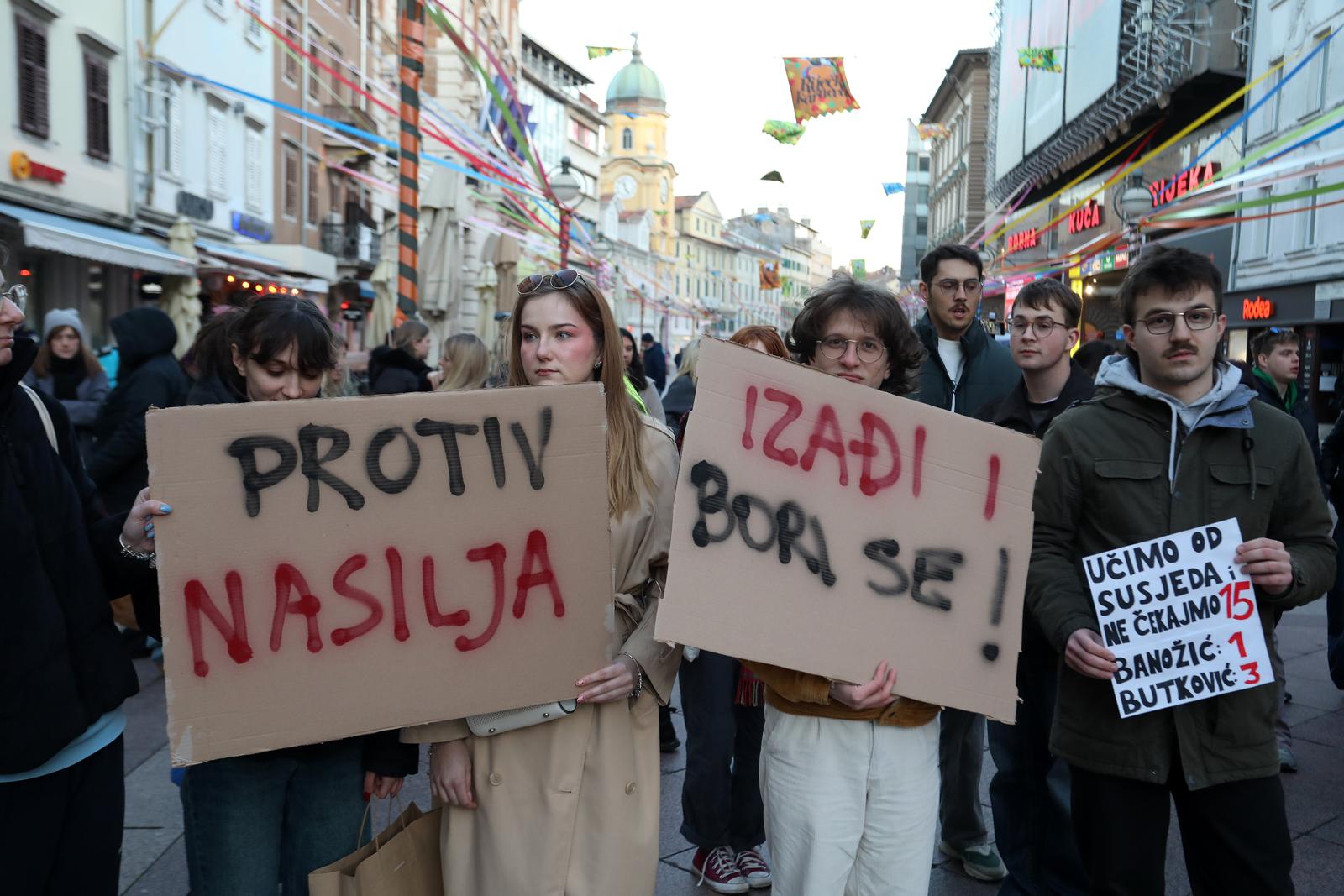 Rijeka: Skup podrške studentima u Srbiji