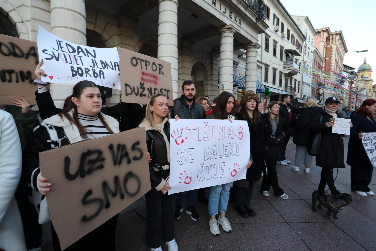 Rijeka: Skup podrške studentima u Srbiji