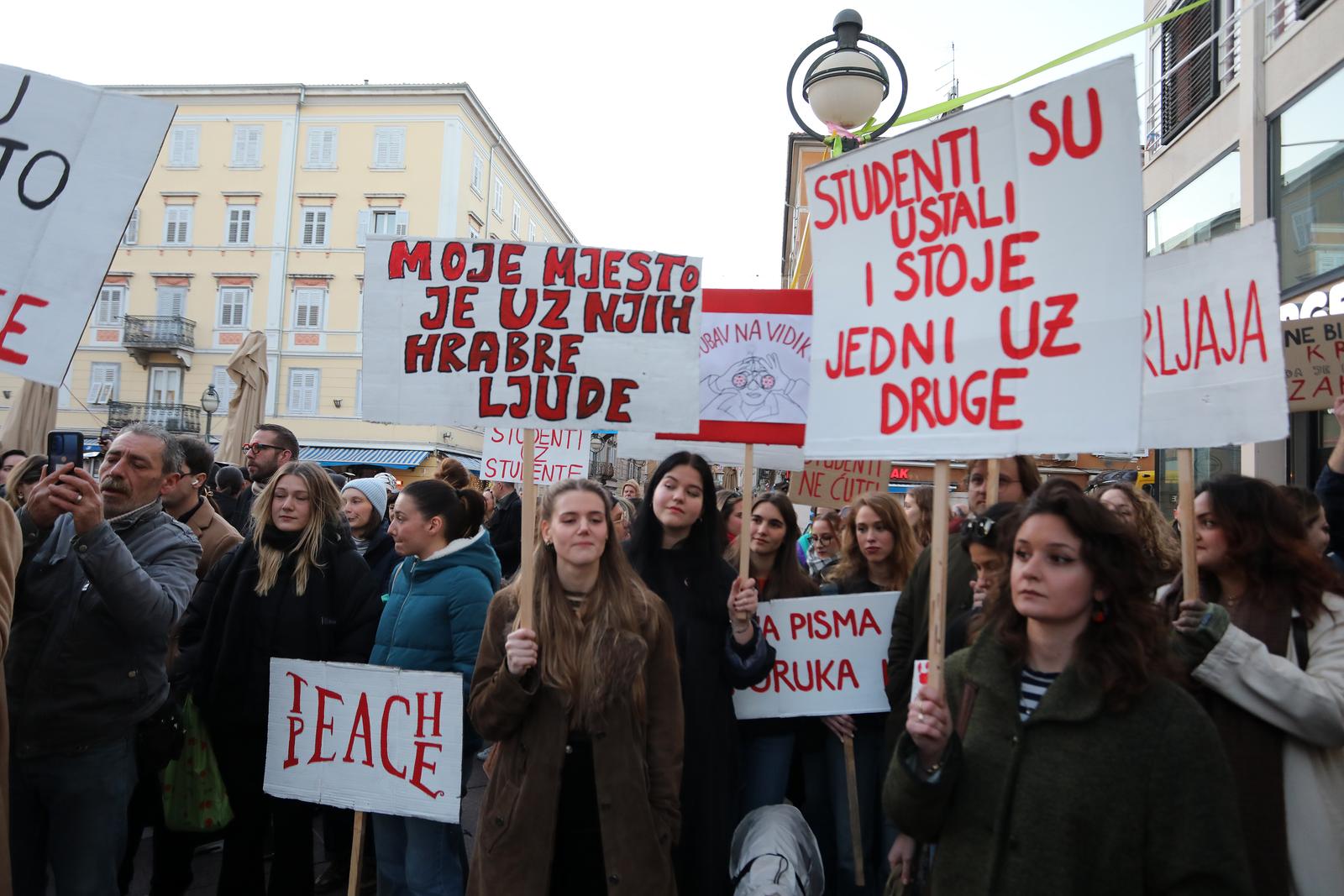 Rijeka: Skup podrške studentima u Srbiji