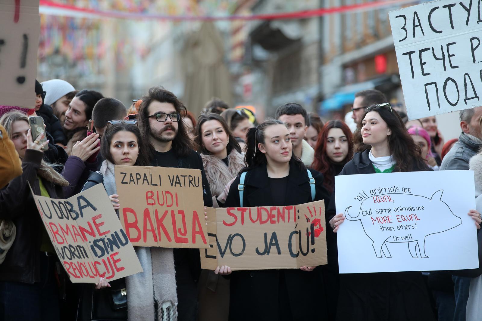 Rijeka: Skup podrške studentima u Srbiji