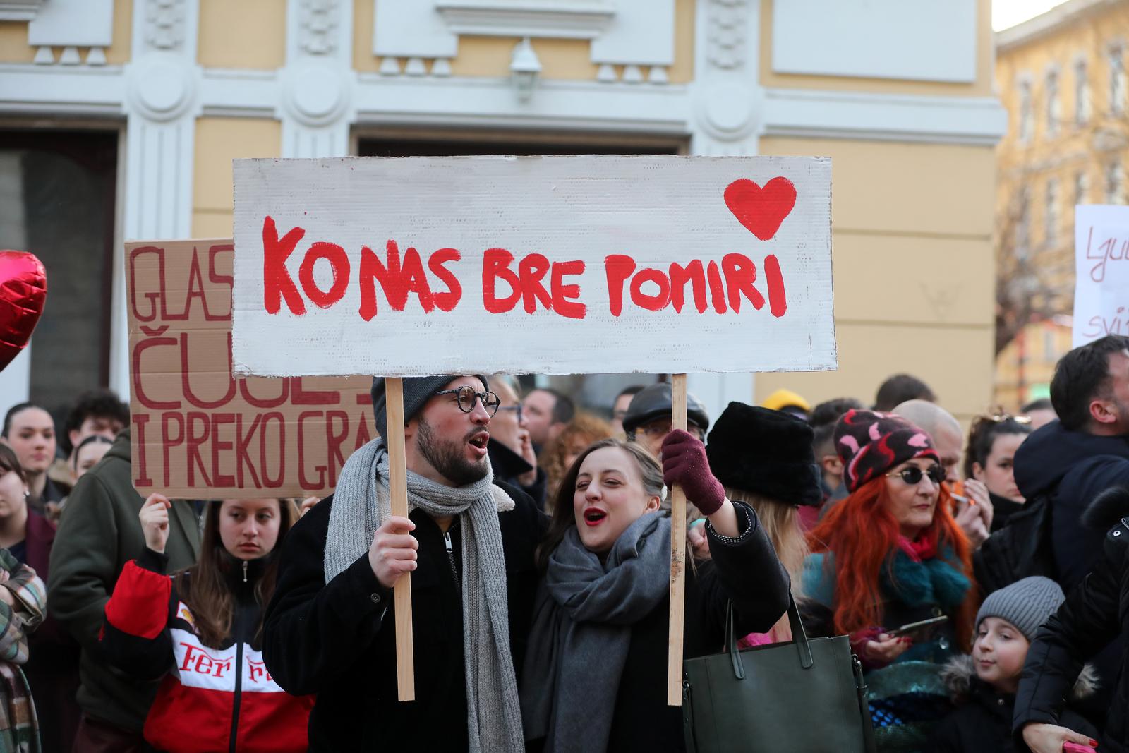 Rijeka: Skup podrške studentima u Srbiji