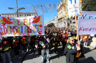 Rijeka: Povorka maškara na Riječkom karnevalu Rijeka: Povorka maškara na Riječkom karnevalu