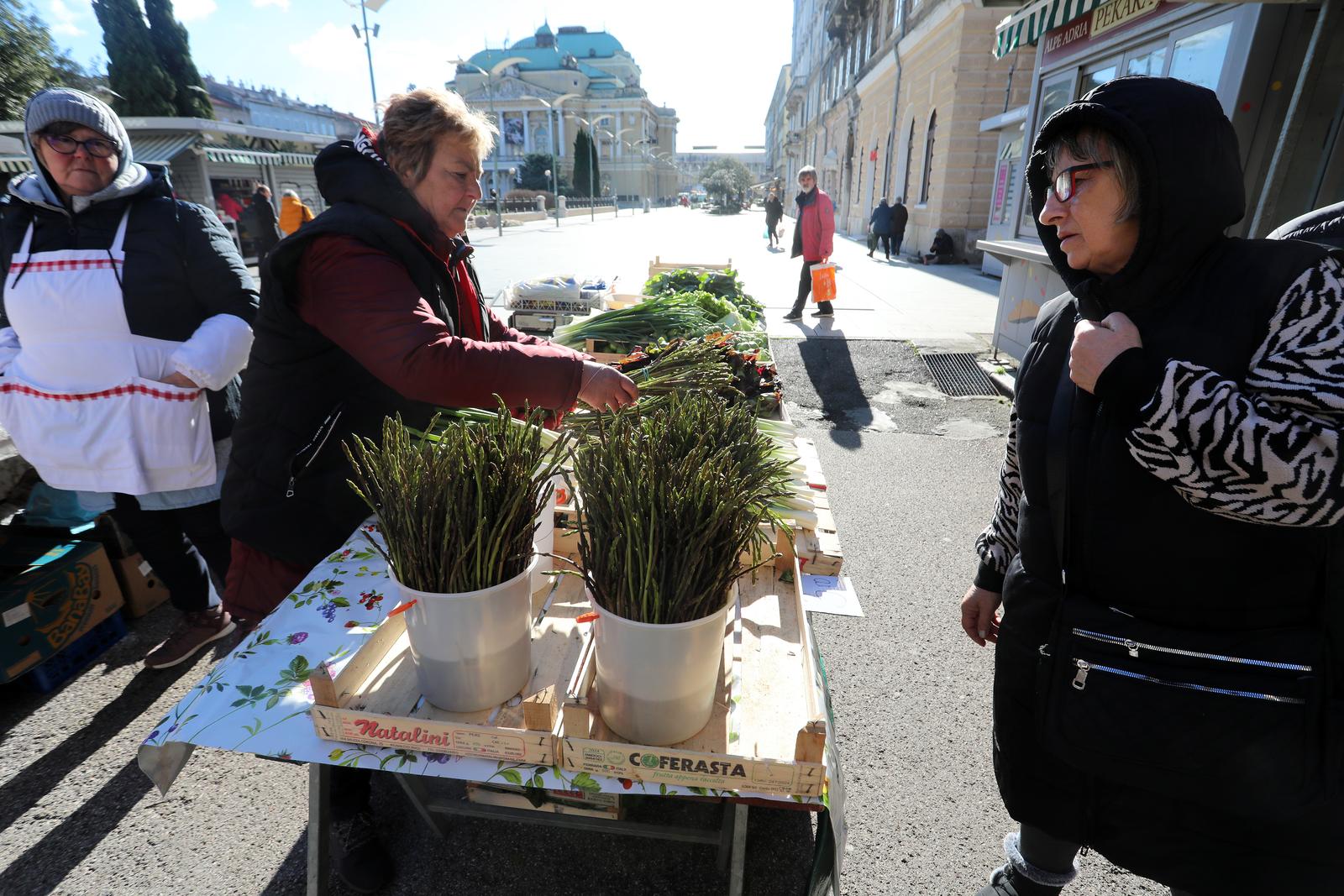 Rijeka: Stigle prve šparoge na gradsku tržnicu, stoje 35 eura po kilogramu