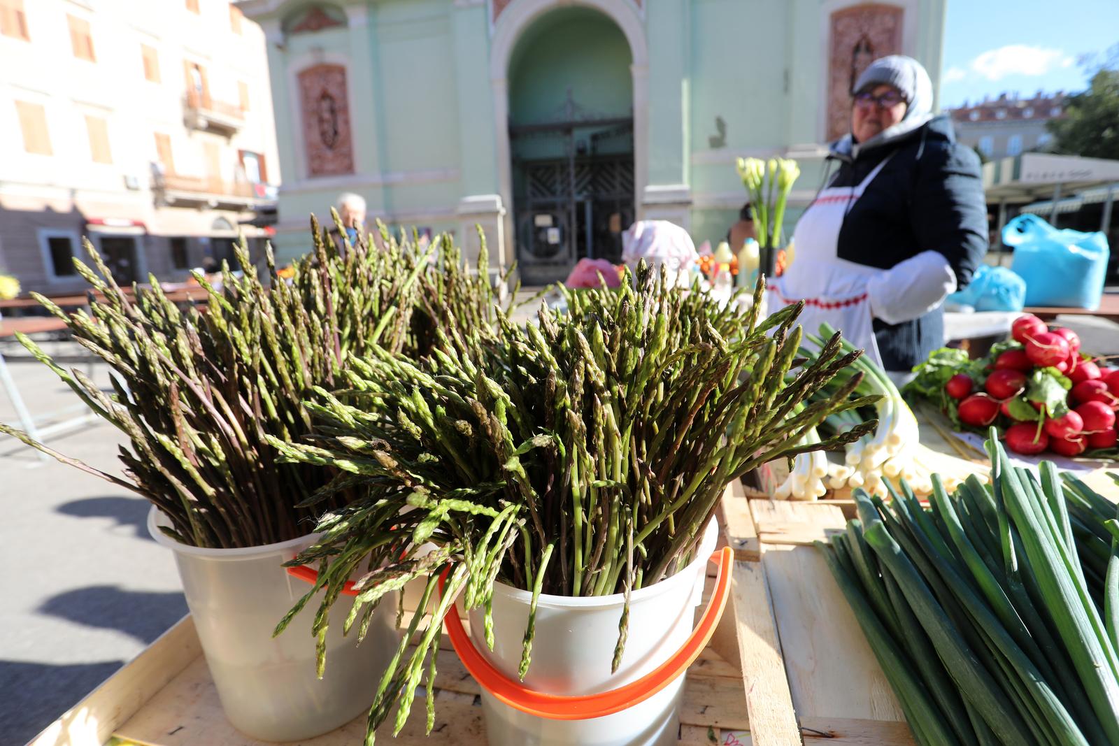 Rijeka: Stigle prve šparoge na gradsku tržnicu, stoje 35 eura po kilogramu