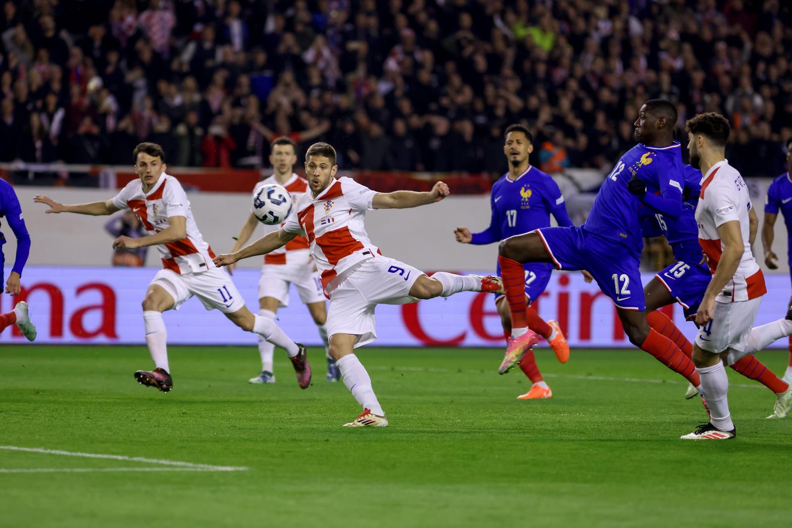 Prva utakmica četvrtfinala UEFA Lige nacija između Hrvatske i Francuske Prva utakmica četvrtfinala UEFA Lige nacija između Hrvatske i Francuske