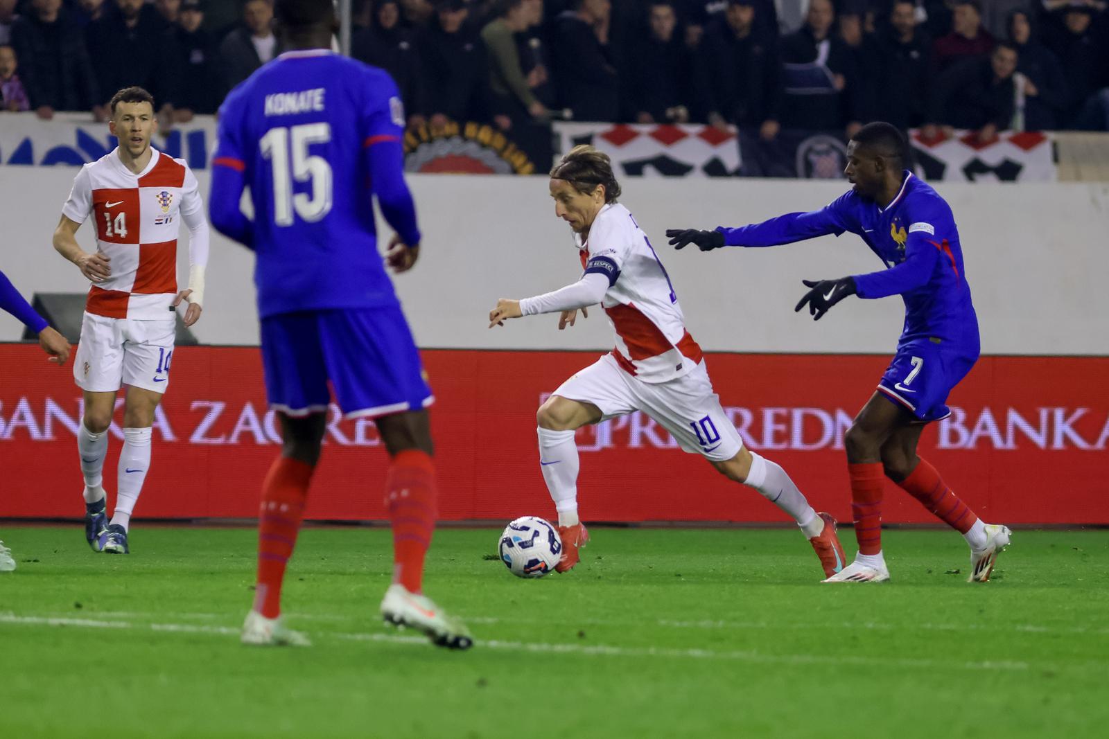 Prva utakmica četvrtfinala UEFA Lige nacija između Hrvatske i Francuske Prva utakmica četvrtfinala UEFA Lige nacija između Hrvatske i Francuske