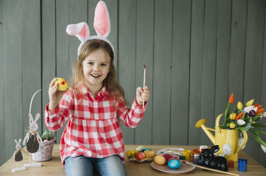 girl-bunny-ears-painting-egg-easter girl-bunny-ears-painting-egg-easter