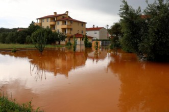Poplavljeno područje Ližnjana nakon jakog nevremena Poplavljeno područje Ližnjana nakon jakog nevremena