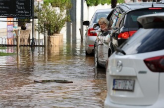 Potopljene ulice Medulina nakon jakog nevremena Potopljene ulice Medulina nakon jakog nevremena