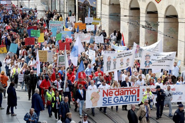 Zagreb: Veliki prosvjed obrazovnih sindikata