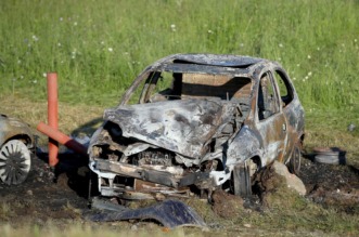 Zagreb: Policijski očevid uz dva zapaljena automobila u Odranskom Obrežu