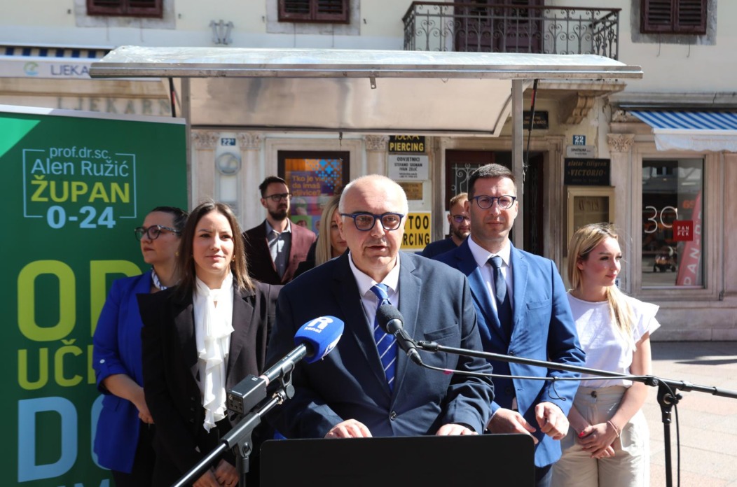 Rijeka: Kandidat HDZ-a za župana Alen Ružić na konferenciji