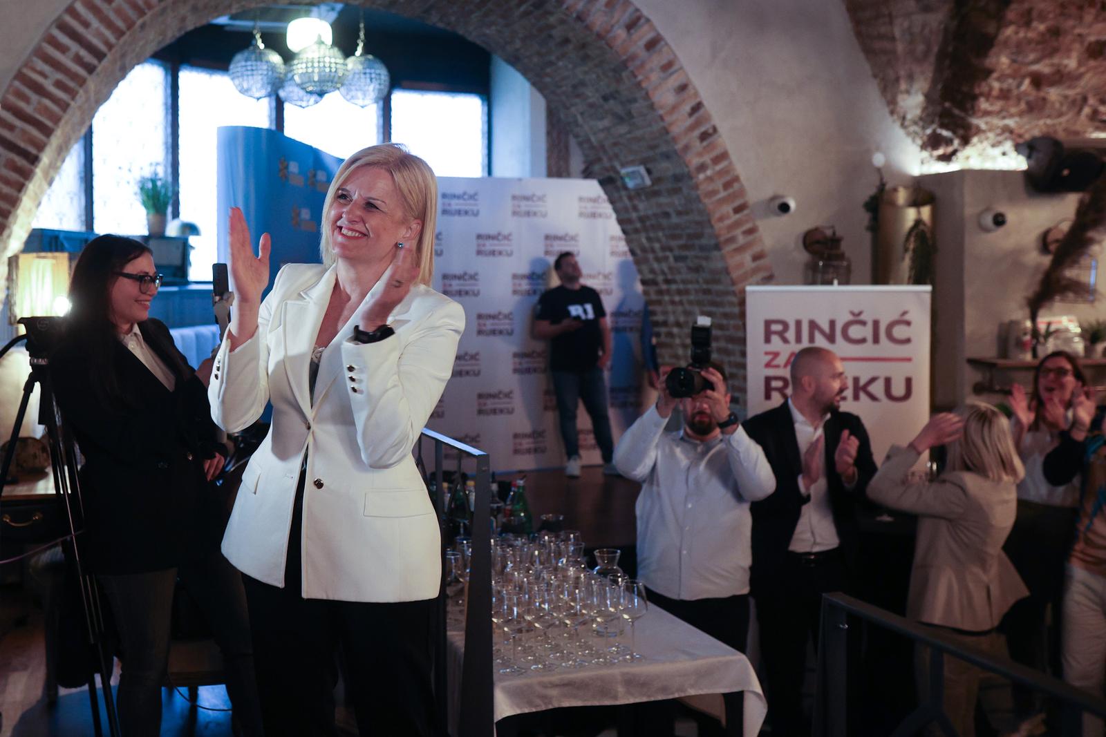 Rijeka: Doček izbornih rezultata u stožeru Ive Rinčić Rijeka: Doček izbornih rezultata u stožeru Ive Rinčić