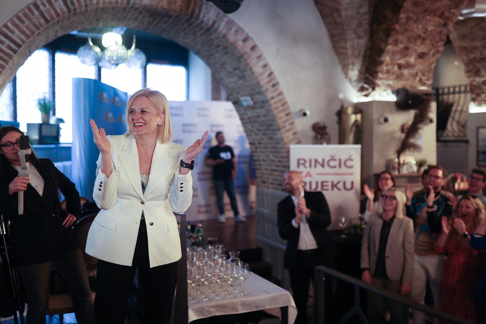 Rijeka: Doček izbornih rezultata u stožeru Ive Rinčić Rijeka: Doček izbornih rezultata u stožeru Ive Rinčić