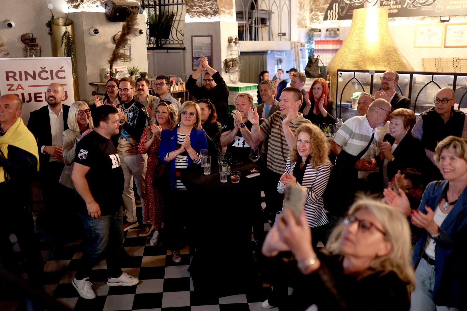 Rijeka: Doček izbornih rezultata u stožeru Ive Rinčić Rijeka: Doček izbornih rezultata u stožeru Ive Rinčić